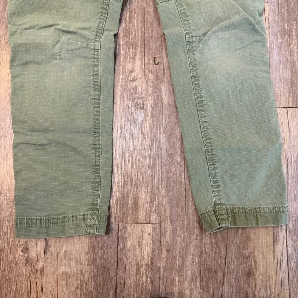 Gap‎ Kids Boys Olive Green Ripstop Cargo Pants Slim Fit Size 8 Slim Utility